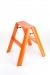 Tabouret Escabeau orange en aluminium 2 marches