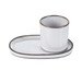 Set de 4 caractere tasse 8cl blanc cumulus