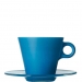Tasse cappucino avec soucoupe en verre bleu Ooh! Magico