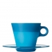 Tasse cappucino avec soucoupe en verre bleu Ooh! Magico