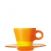 Tasse expresso avec soucoupe en verre orange Ooh! Magico