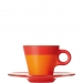 Tasse expresso avec soucoupe en verre rouge Ooh! Magico