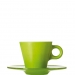 Tasse expresso avec soucoupe en verre vert claire Ooh! Magico