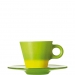 Tasse expresso avec soucoupe en verre vert claire Ooh! Magico