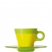 Tasse expresso avec soucoupe en verre vert claire Ooh! Magico