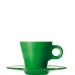 Tasse expresso avec soucoupe en verre vert foncé Ooh! Magico