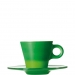 Tasse expresso avec soucoupe en verre vert foncé Ooh! Magico