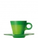 Tasse expresso avec soucoupe en verre vert foncé Ooh! Magico