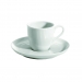 Tasse & soucoupe café 9 cl en porcelaine blanche 'Plissé' de Pillivuyt