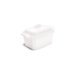 Terrine en céramique 0.6 litre avec presse 19 x 12 cm Blanc farine pour 0.5 kg d