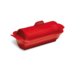 Terrine à foie gras en céramique façon médaillon 24x10 cm Rouge Grand Cru