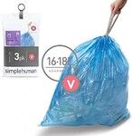 Carton de 3 Paquets de 20 sacs poubelle 16-18L BLEU (Modele V) 60 sacs