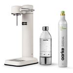 Appareil a gazeifier Blanc Mat avec une bouteille en PET recyclable 0,65 litre et une cartouche de gaz CO²