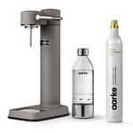 Appareil a gazeifier Gris mat avec une bouteille en PET recyclable 0,65 litre et une cartouche de gaz CO²