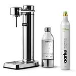 Appareil a gazeifier Inox avec une bouteille en PET recyclable 0,65 litre et une cartouche de gaz CO²