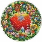 Assiette a dessert Noel 2011 en faience de Gien