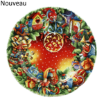 Assiette Dessert 22.4 cm Rouge Noel 2018 NOEL