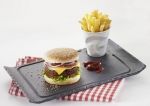 Assiette a hamburger ou dessert ardoise 33 x 20 x 2 cm