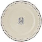 Assiette Canapes 16.5 cm M FILET BLEU MONOGRAMME