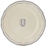 Assiette Canapes 16.5 cm U FILET BLEU MONOGRAMME