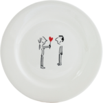 Assiette Canapes 16.5 cm Couple 1 Cur LES AMOUREUX