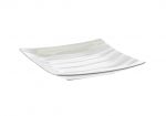 Assiette carre a motif blanc en porcelaine 11.7 cm