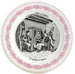 Assiette Mignardises 12.8 cm La Demande MARIAGE ROSE