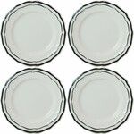 Coffret de 4 Assiettes Canapes FILET Manganese