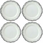 Coffret de 4 Assiettes Dessert FILET Manganese