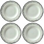 Coffret de 4 Assiettes Creuses FILET Manganese