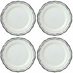 Coffret de 4 Assiettes Plates FILET Manganese