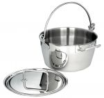 Bassine confiture / marmite a crustaces inox avec couvercle 31cm
