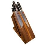 Bloc a couteaux en noyer aimante en noyer DE 6 couteaux Kasumi Damas