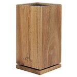 Bloc couteaux en bois d'acacia carre rotatif
