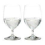 Boite de 2 verres a eau en cristallin sur pied court Water Glass 35 cl - 20.5 cm