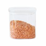 Boite de conservation carree 0.8 Litre en verre avec couvercle en verre et joint