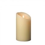 Bougie en cire D 10cm H 18 cm avec Led - 350 heures (sans pile)