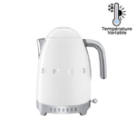 Bouilloire 1,7 L avec reglage de la temperature Vintage Annees 50 Blanc