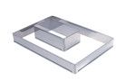 Cadre extensible inox de 43 X 29 cm extensible jusqu'a 56  X 84 cm Hauteur 5 cm