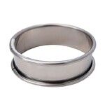 Cercle a tarte rond en inox a bord roule H. 2 cm - O 14 cm