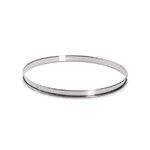 Cercle a tarte rond en inox a bord roule H. 2 cm - O 28 cm