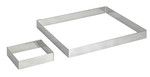 Cercle a tarte carre en inox  H. 2 cm - L.28 cm