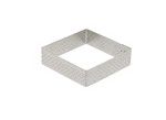 Cercle a tarte carre perfore en inox H. 2 cm - L. 7 cm