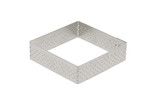 Cercle a tarte carre perfore en inox H. 2 cm - L. 8 cm