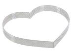 Cercle a tarte "coeur" perfore en inox H. 2 cm - O 18 cm
