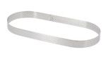 Cercle a tarte perfore oblong en inox H. 2 cm - L. 27 cm - l. 8 cm
