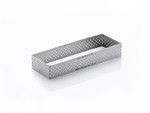 Cercle a tarte rectangulaire a bord droit en inox perfore Air System® hauteur 2