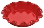 Moule a clafoutis corolle en ceramique O 27 cm Rouge Grand Cru