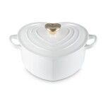 Cocotte coeur 20 cm blanc