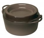 Cocotte Doufeu ronde 26  cm 5.6 l terre naturelle